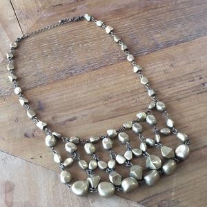 Gold tone beads necklace
